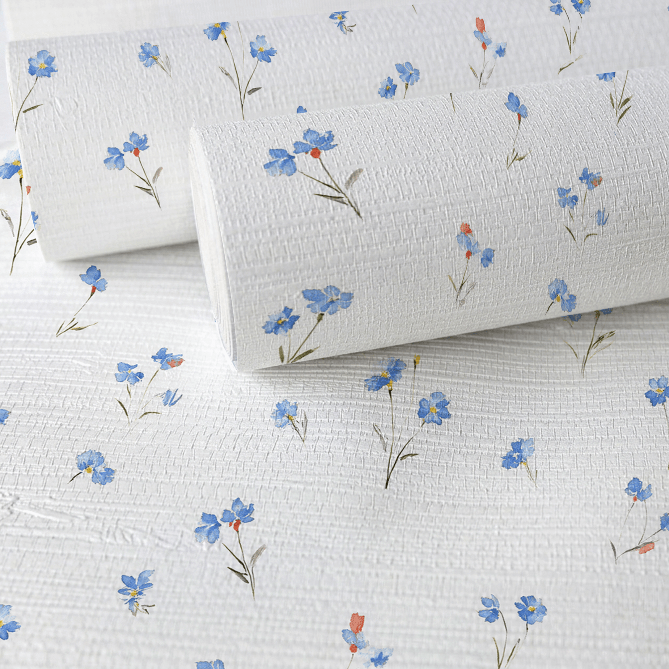 Bluebird Faux Grasscloth Wallpaper - Lemon Park