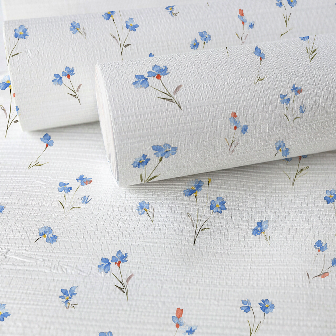 Bluebird Faux Grasscloth Wallpaper