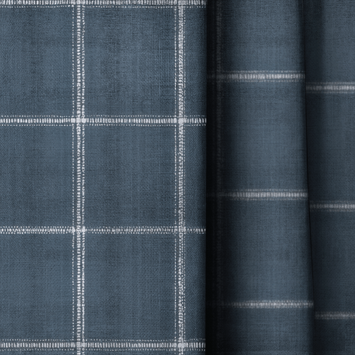 Blueford Check - Drapery - Lemon Park
