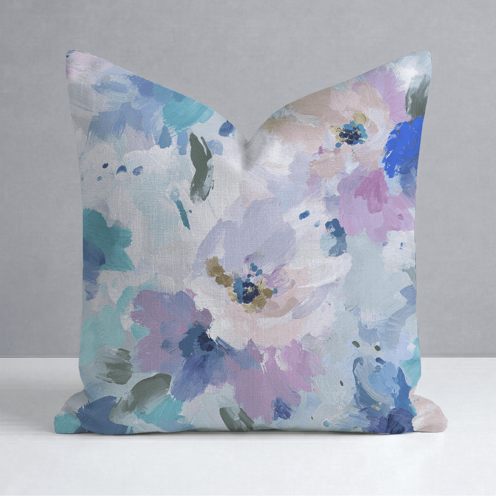 Blurred in Bloom Throw Pillow - Lemon Park