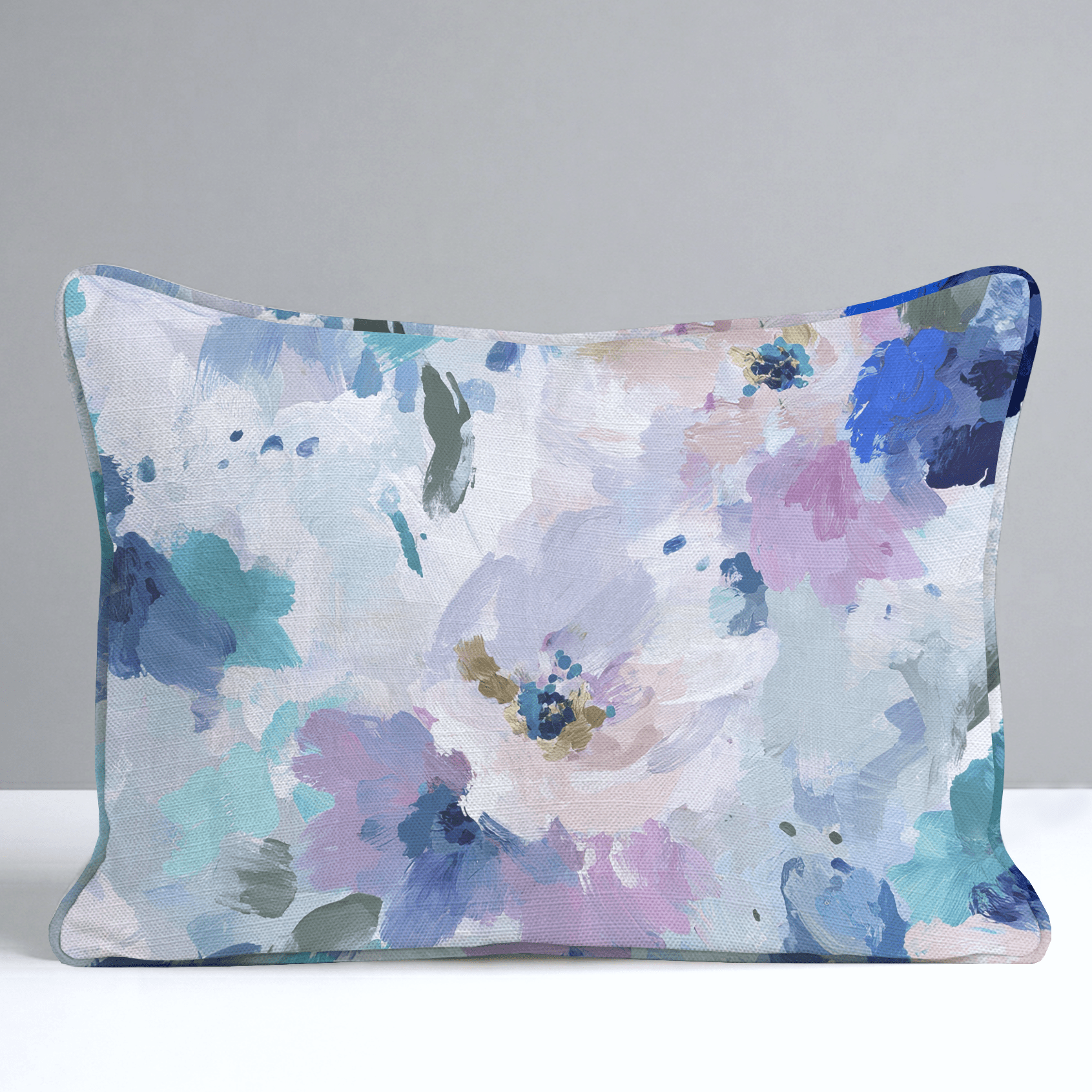 Blurred in Bloom Throw Pillow - Lemon Park