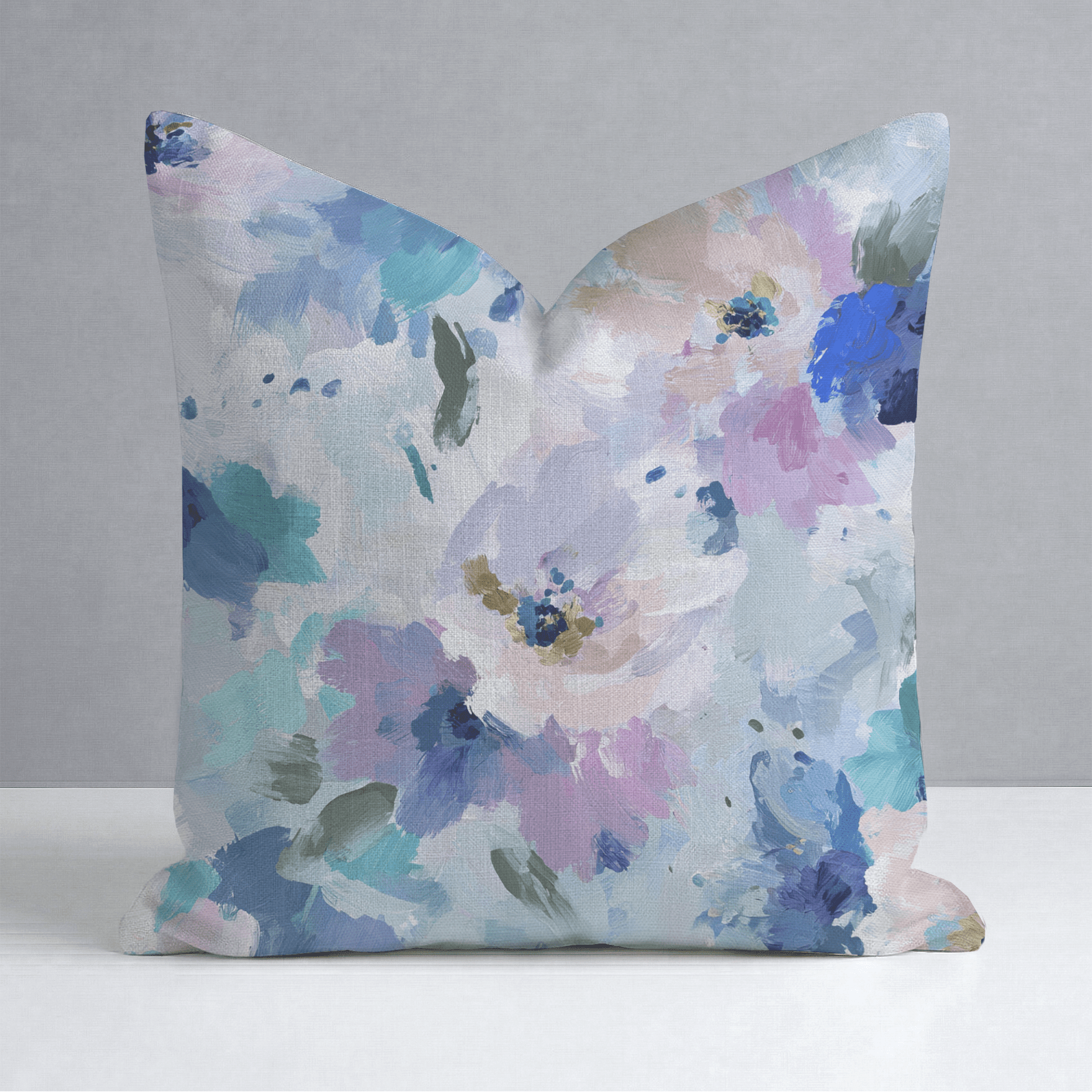Blurred in Bloom Throw Pillow - Lemon Park