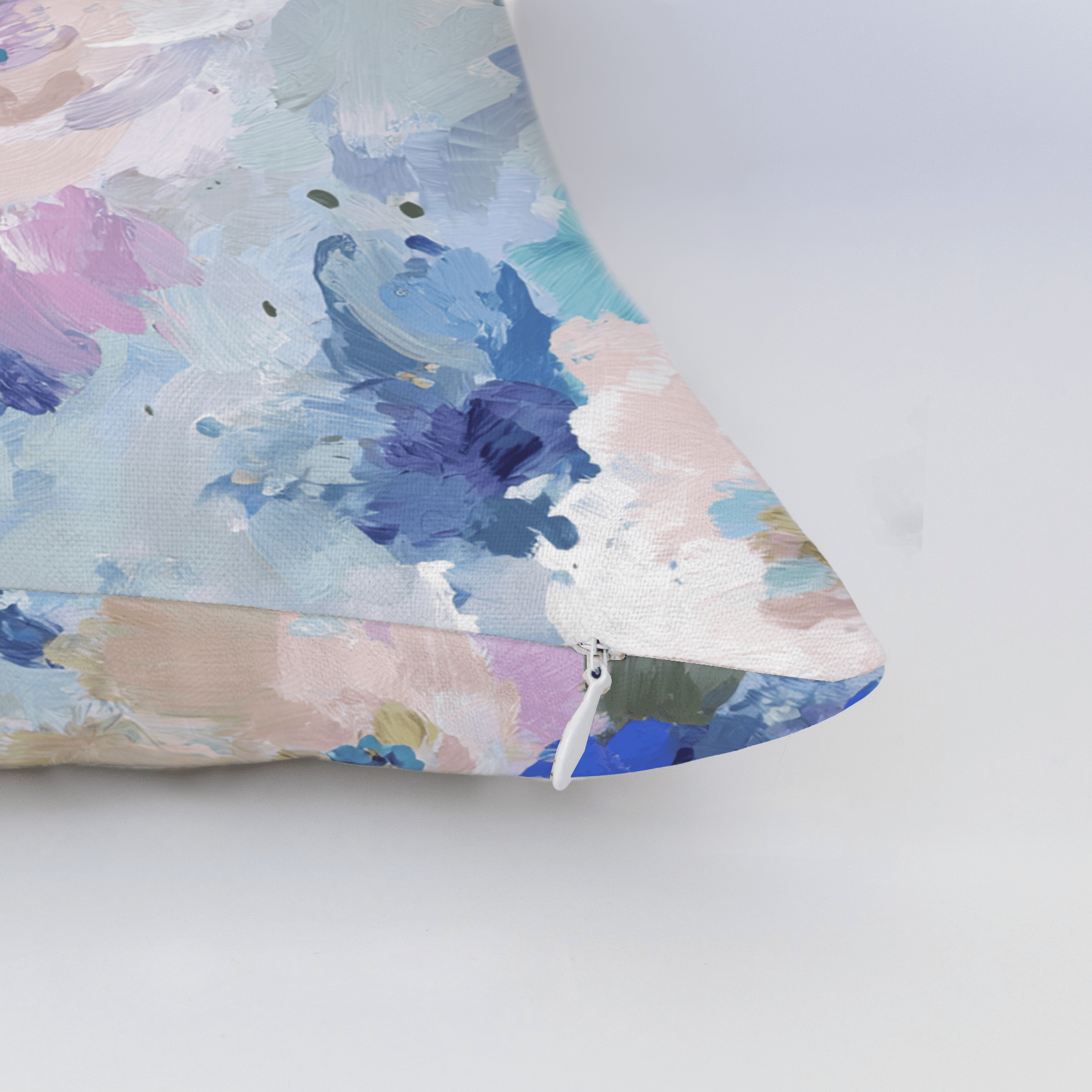 Blurred in Bloom Throw Pillow - Lemon Park
