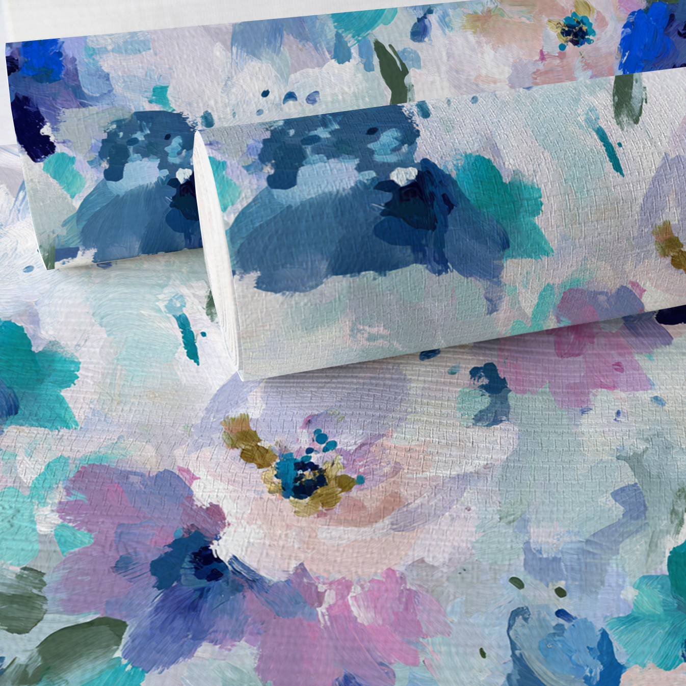 Blurred in Bloom Faux Grasscloth Wallpaper