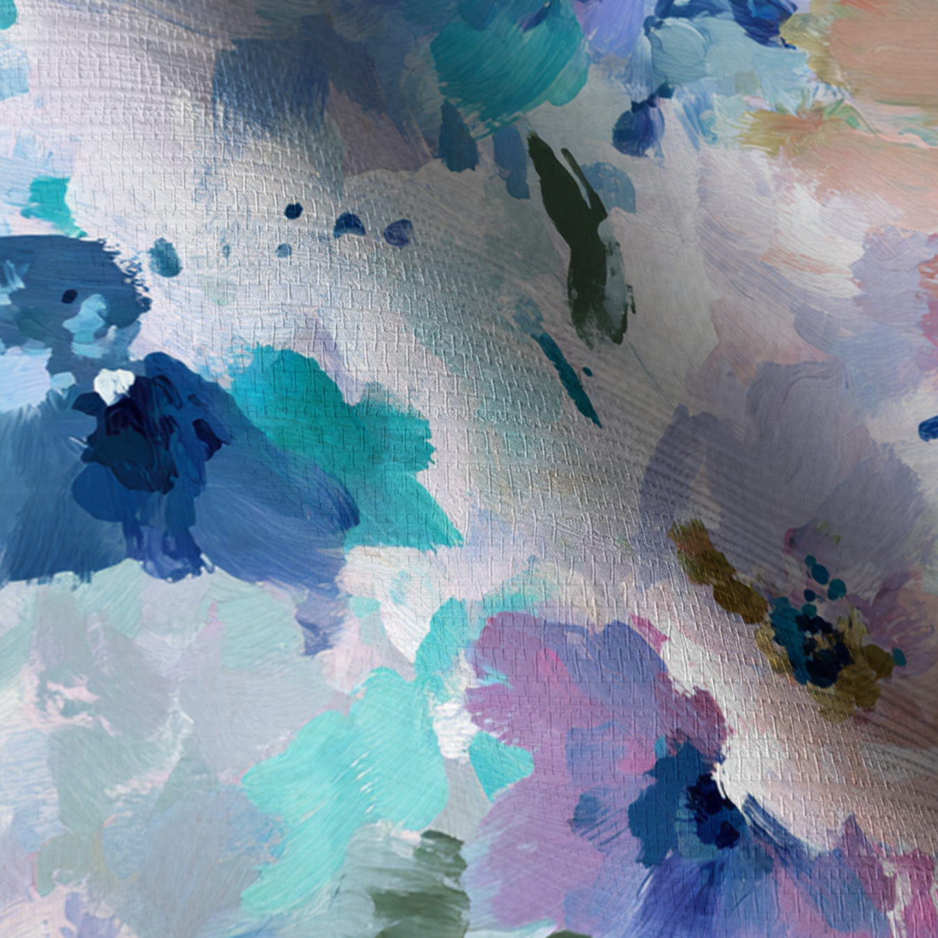 Blurred in Bloom Faux Grasscloth Wallpaper