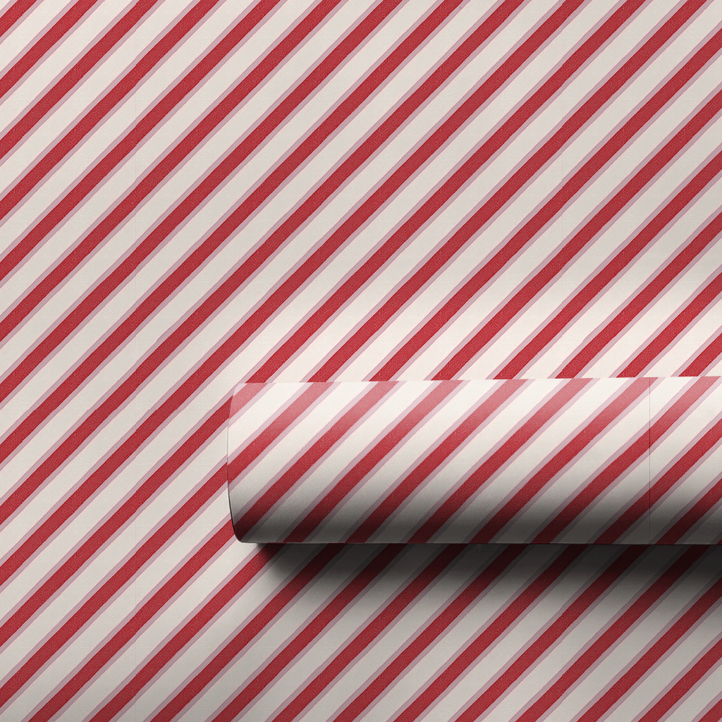 Blush & Berry Stripes - Wrapping Paper - Lemon Park