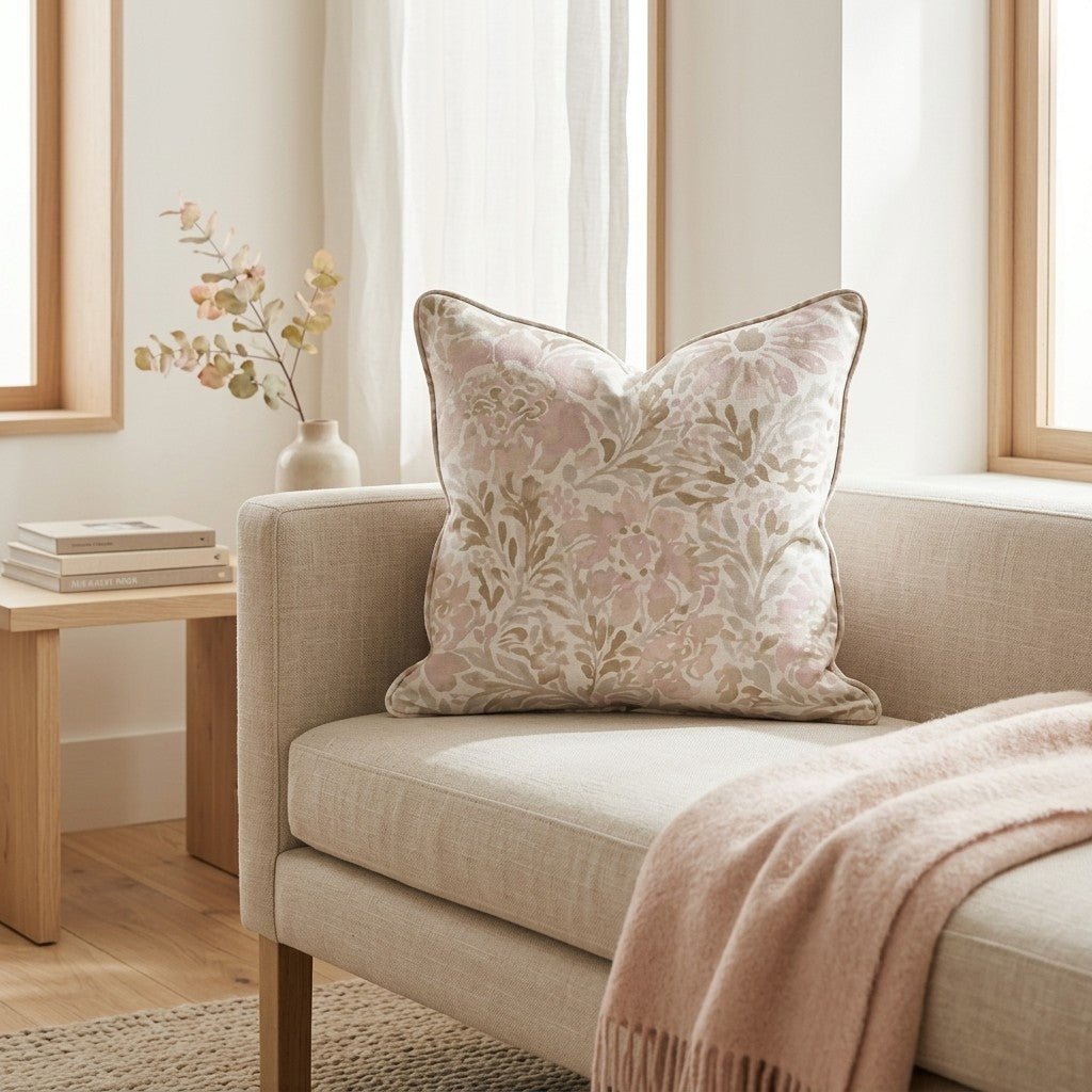 Blush Birch Throw Pillow - Lemon Park