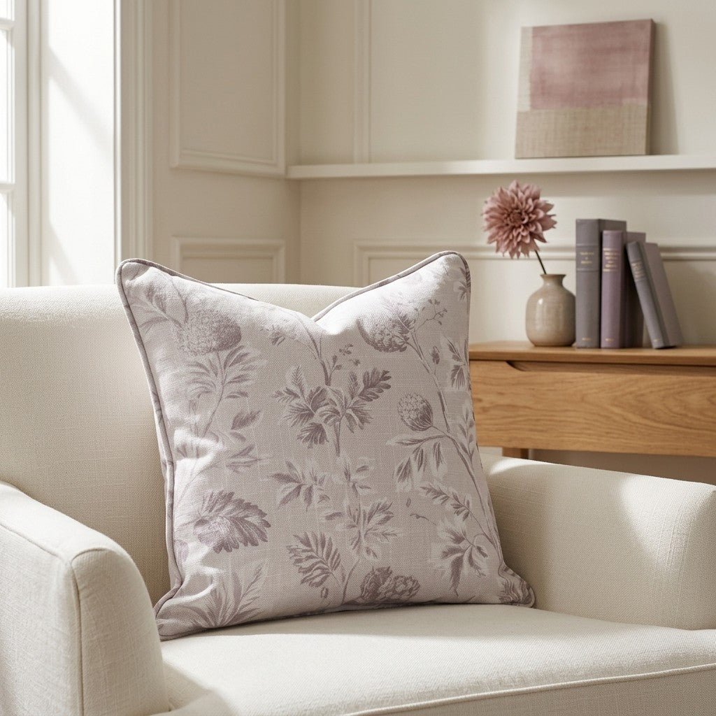 Blush on Blush Throw Pillow - Lemon Park