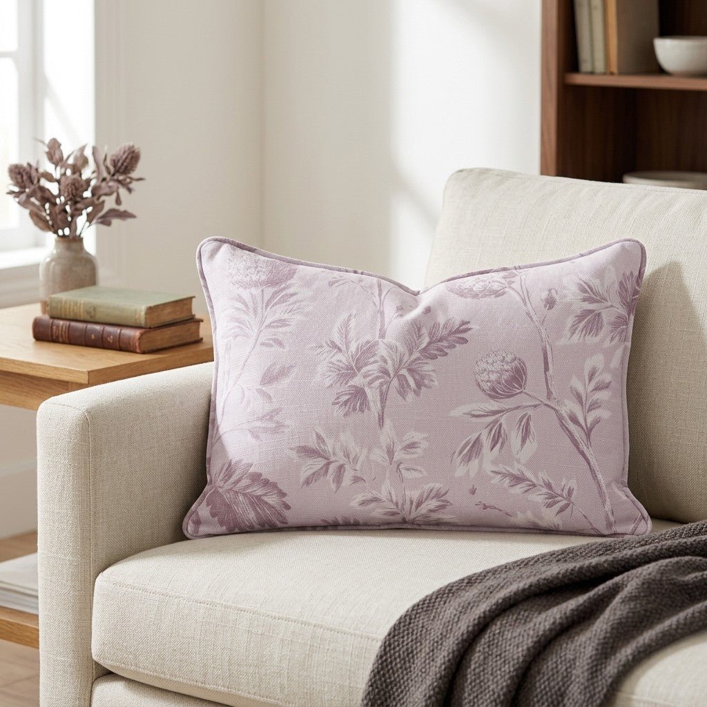 Blush on Blush Throw Pillow - Lemon Park