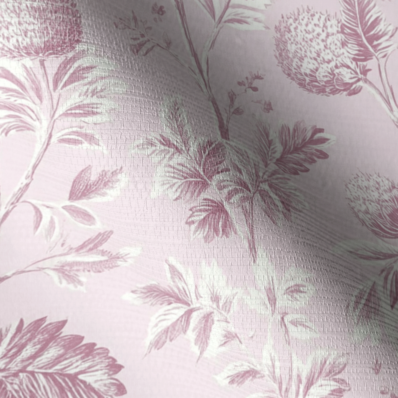 Blush on Blush Faux Grasscloth Wallpaper