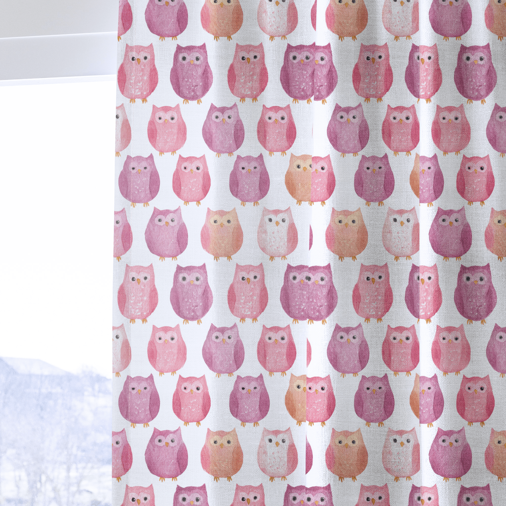 Blush Owls - Drapery - Lemon Park