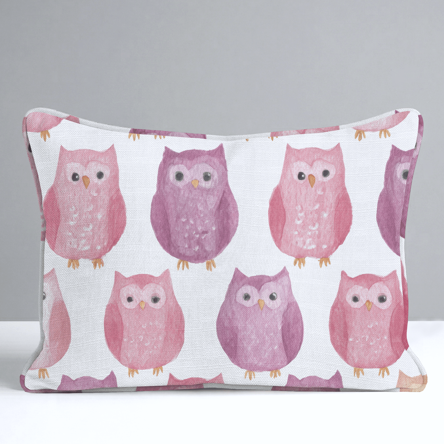 Blush Owls Throw Pillow - Lemon Park