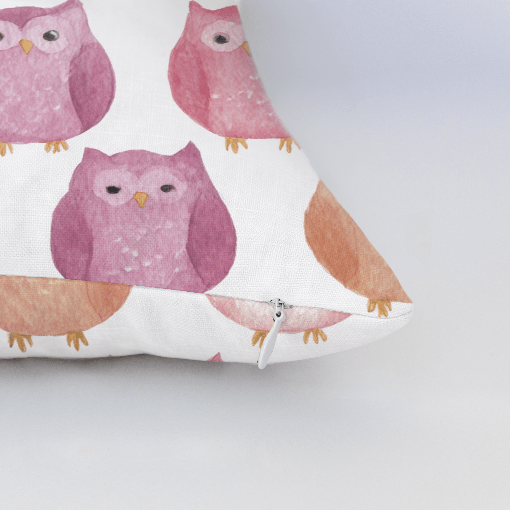 Blush Owls Throw Pillow - Lemon Park