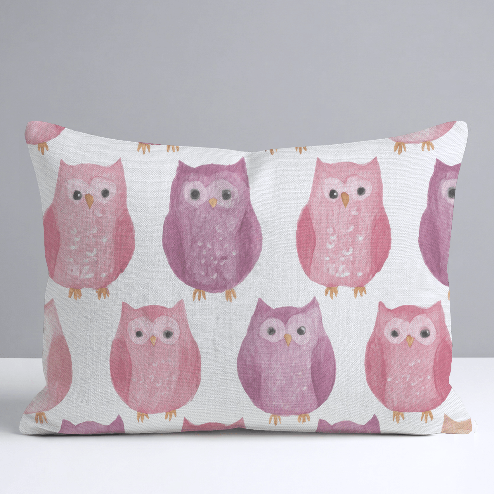 Blush Owls Throw Pillow - Lemon Park