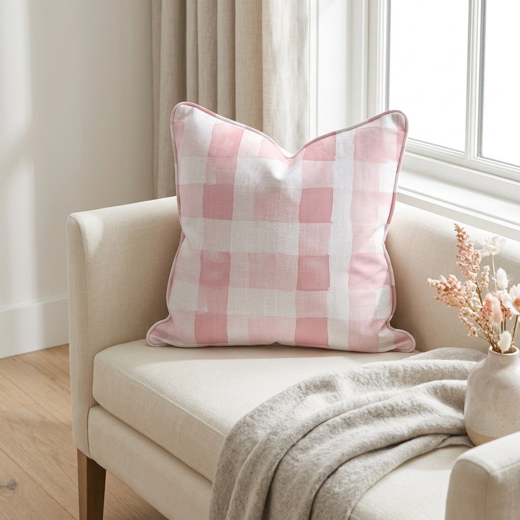 Blush Picnic Throw Pillow - Lemon Park