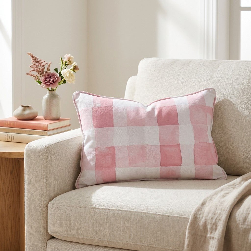 Blush Picnic Throw Pillow - Lemon Park