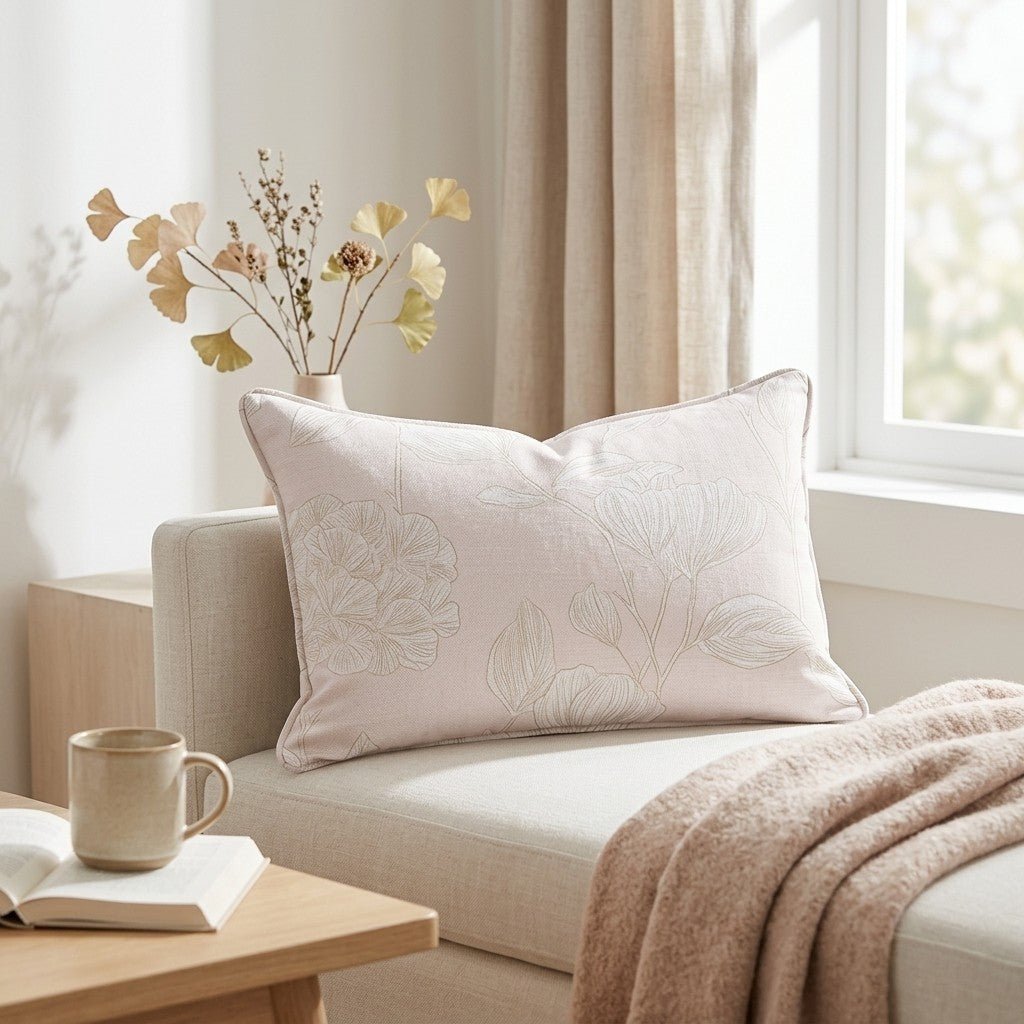 Blush Pink Throw Pillow - Lemon Park
