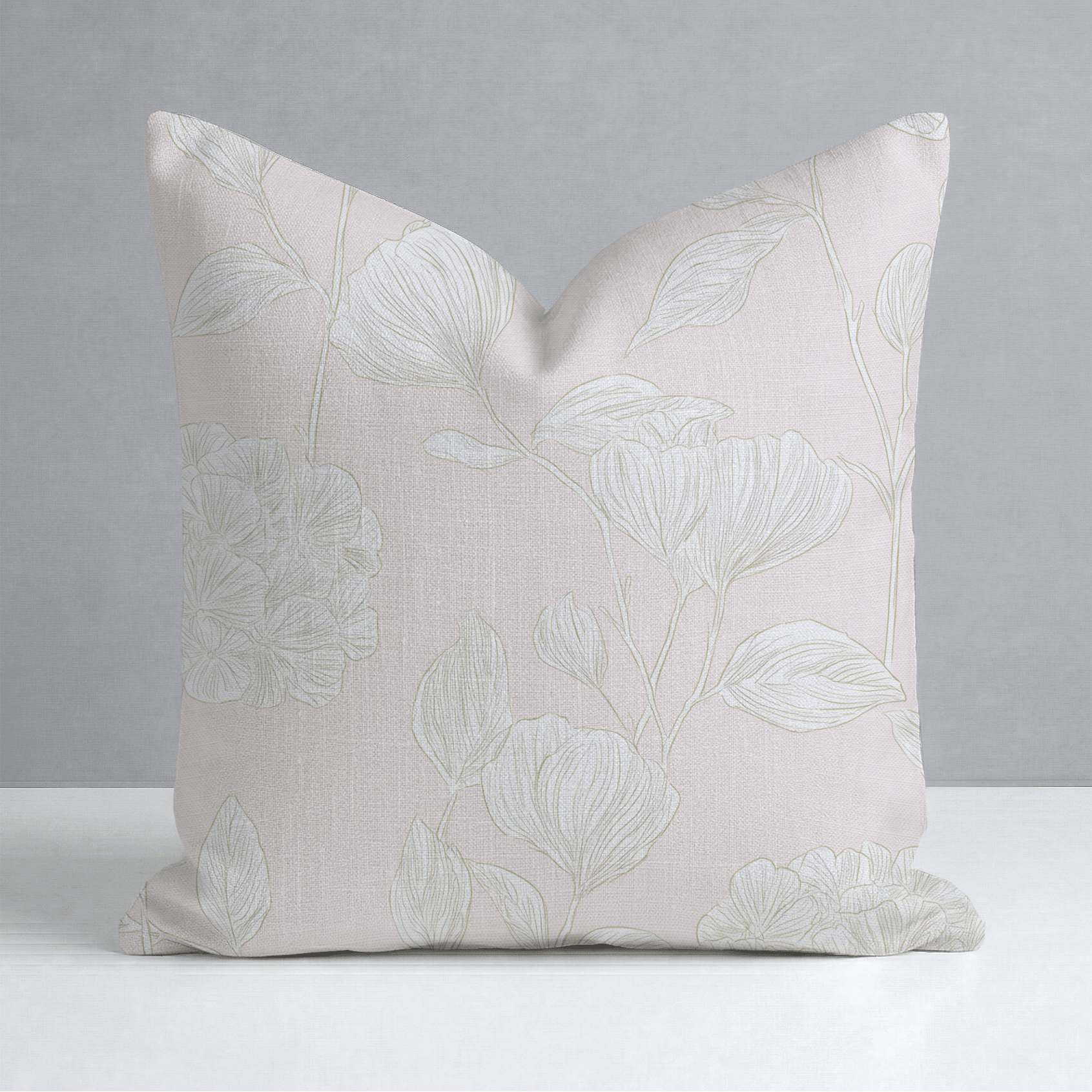Blush Pink Throw Pillow - Lemon Park