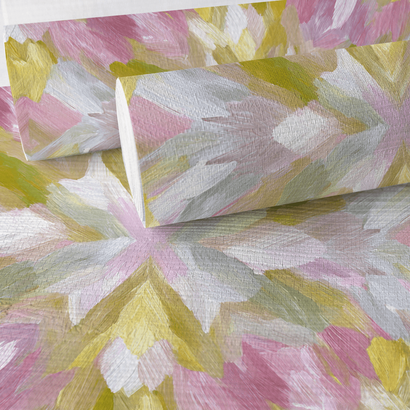 Blushed Mosaic Faux Grasscloth Wallpaper - Lemon Park