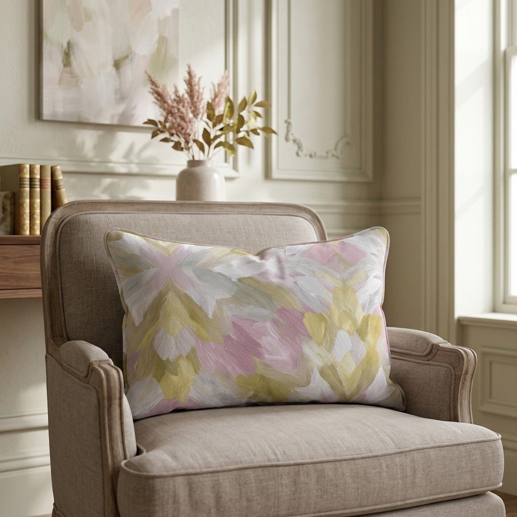 Blushed Mosaic Throw Pillow - Lemon Park