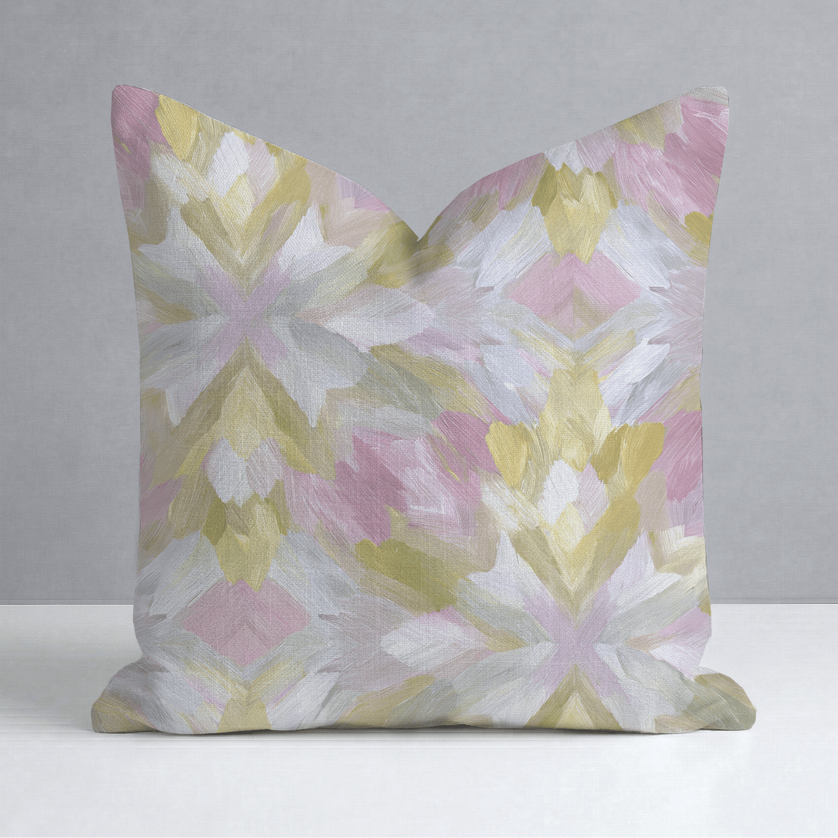 Blushed Mosaic Throw Pillow - Lemon Park