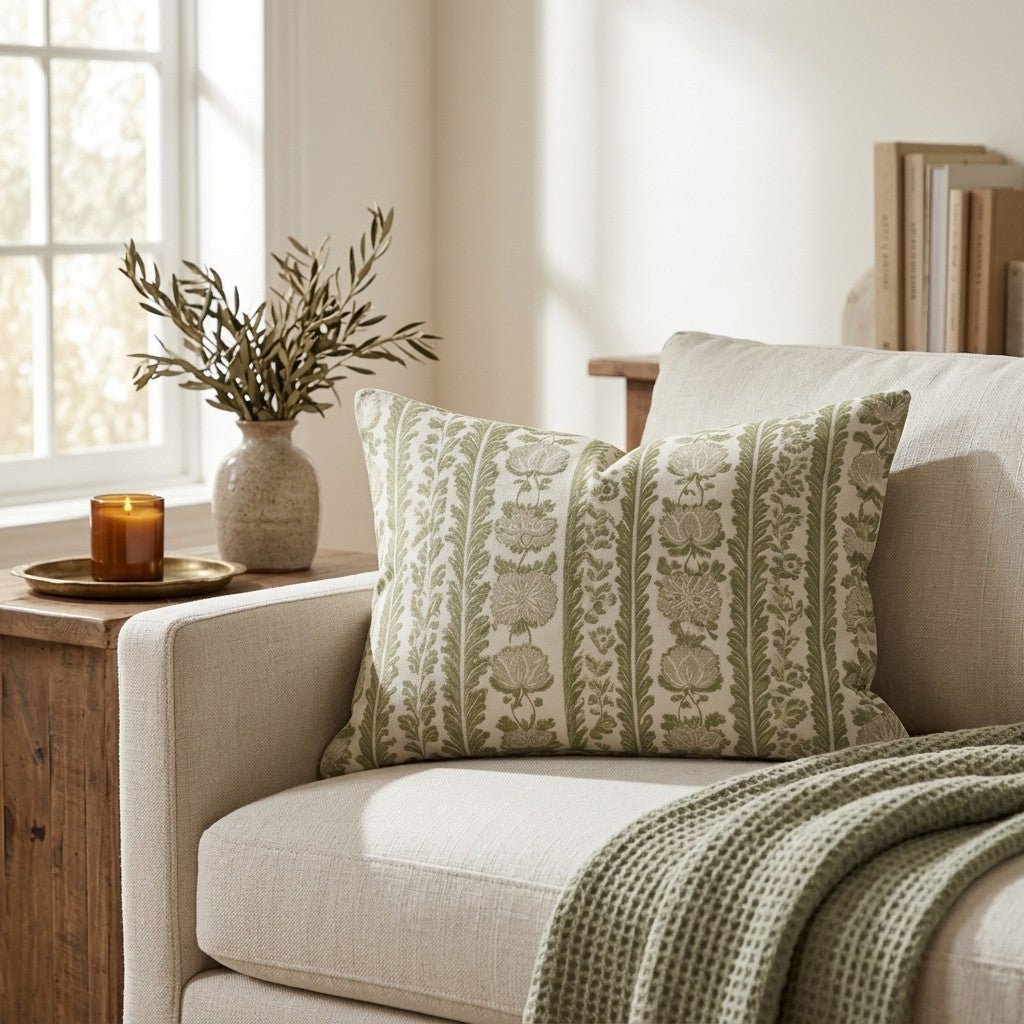 Blushfield Throw Pillow - Lemon Park