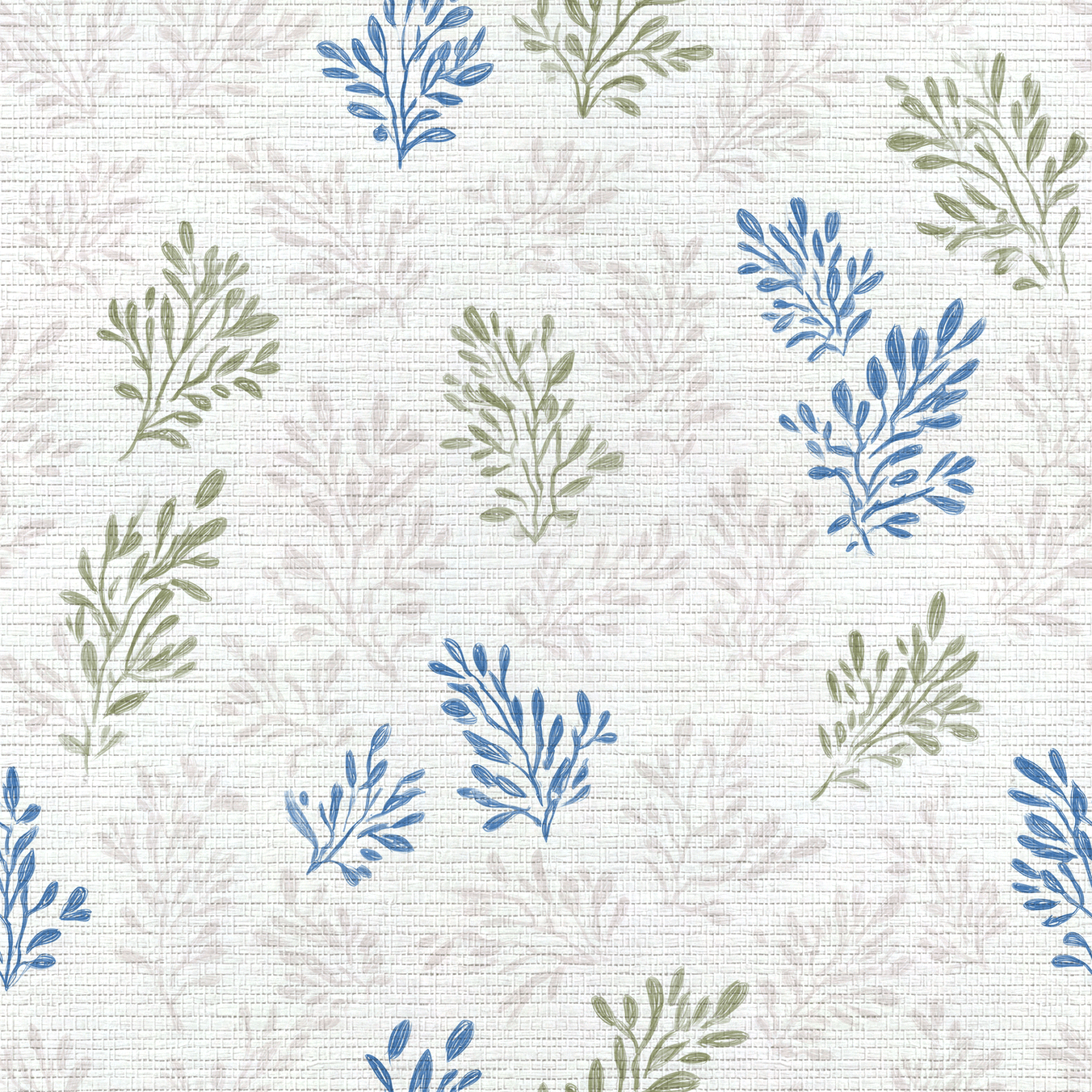 Blushing Botanicals Faux Grasscloth Wallpaper - Lemon Park
