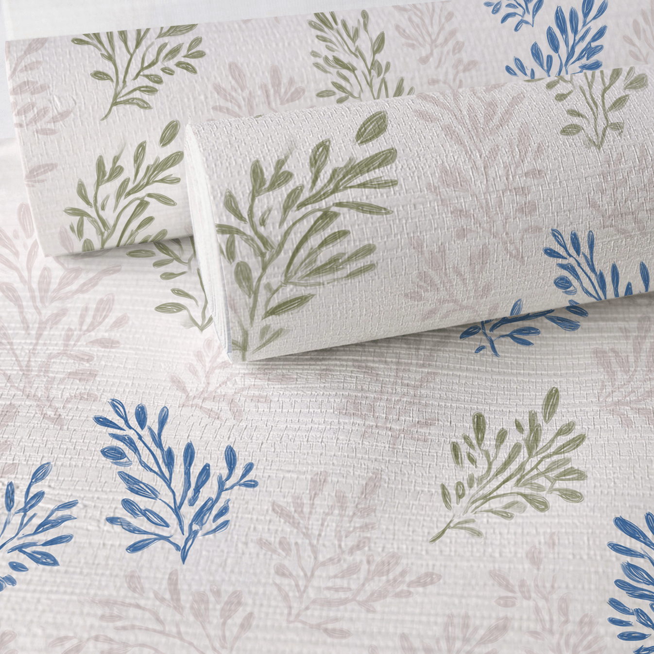 Blushing Botanicals Faux Grasscloth Wallpaper - Lemon Park