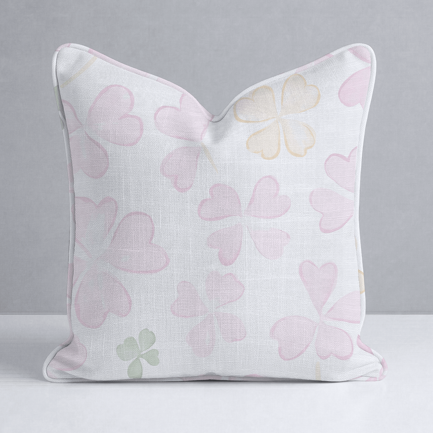Blushing Shamrocks Throw Pillow - Lemon Park