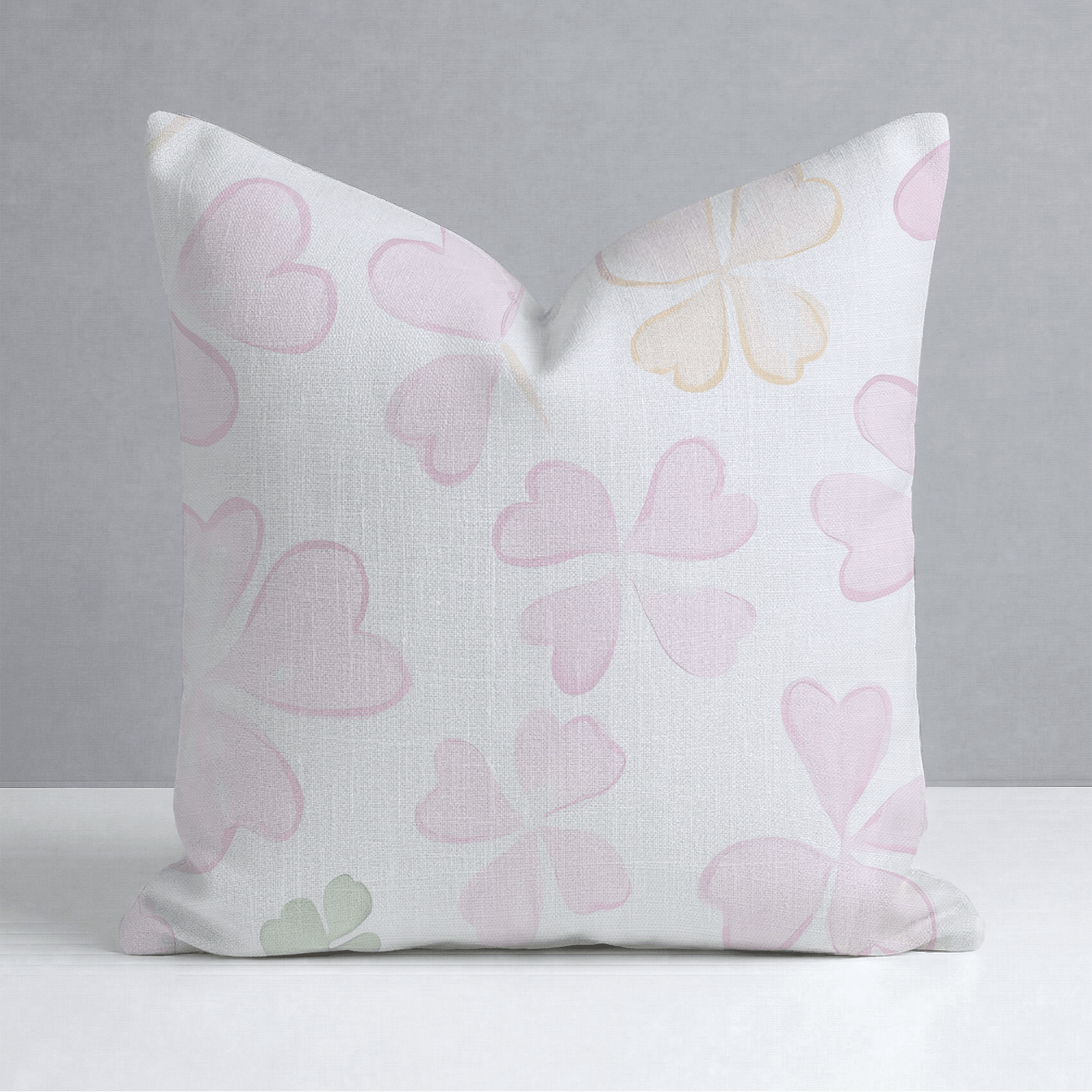 Blushing Shamrocks Throw Pillow - Lemon Park