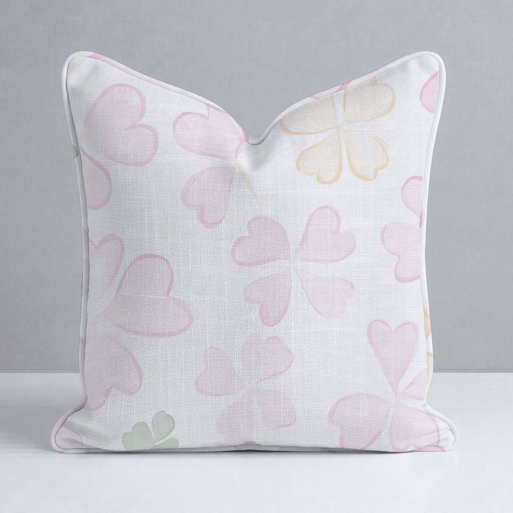 Blushing Shamrocks Throw Pillow - Lemon Park
