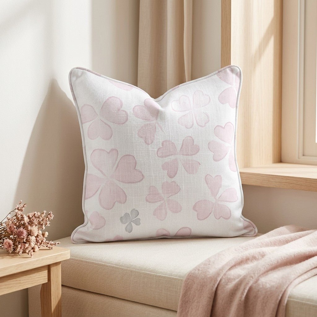 Blushing Shamrocks Throw Pillow - Lemon Park