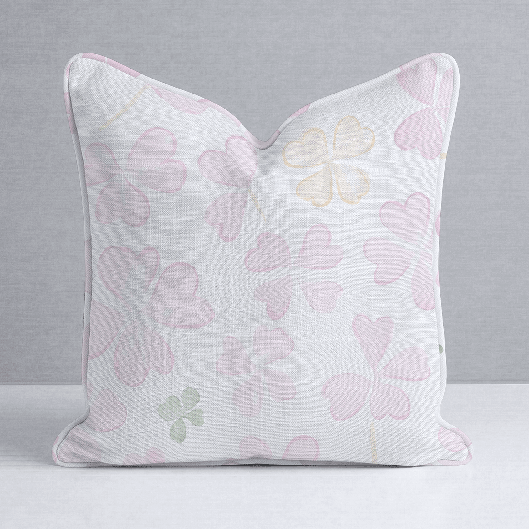 Blushing Shamrocks Throw Pillow - Lemon Park