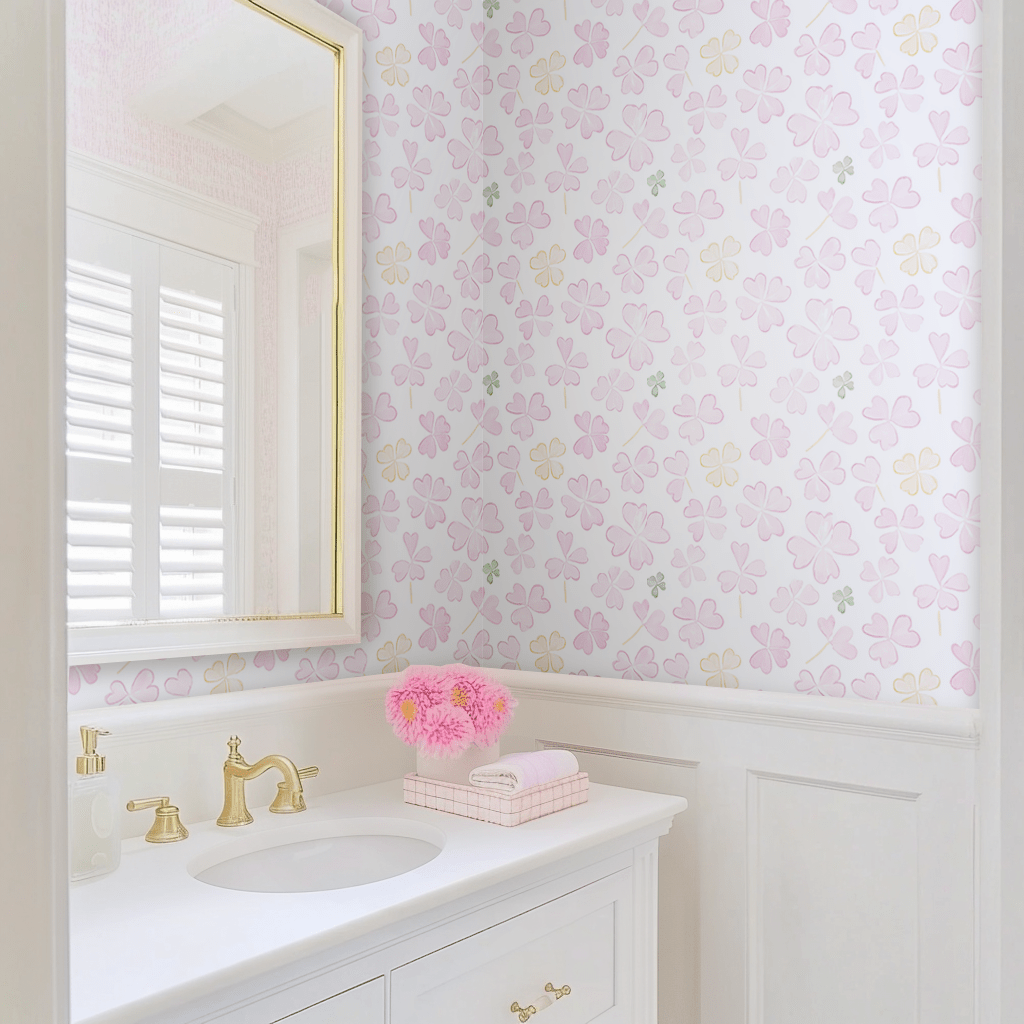 Blushing Shamrocks Wallpaper - Lemon Park