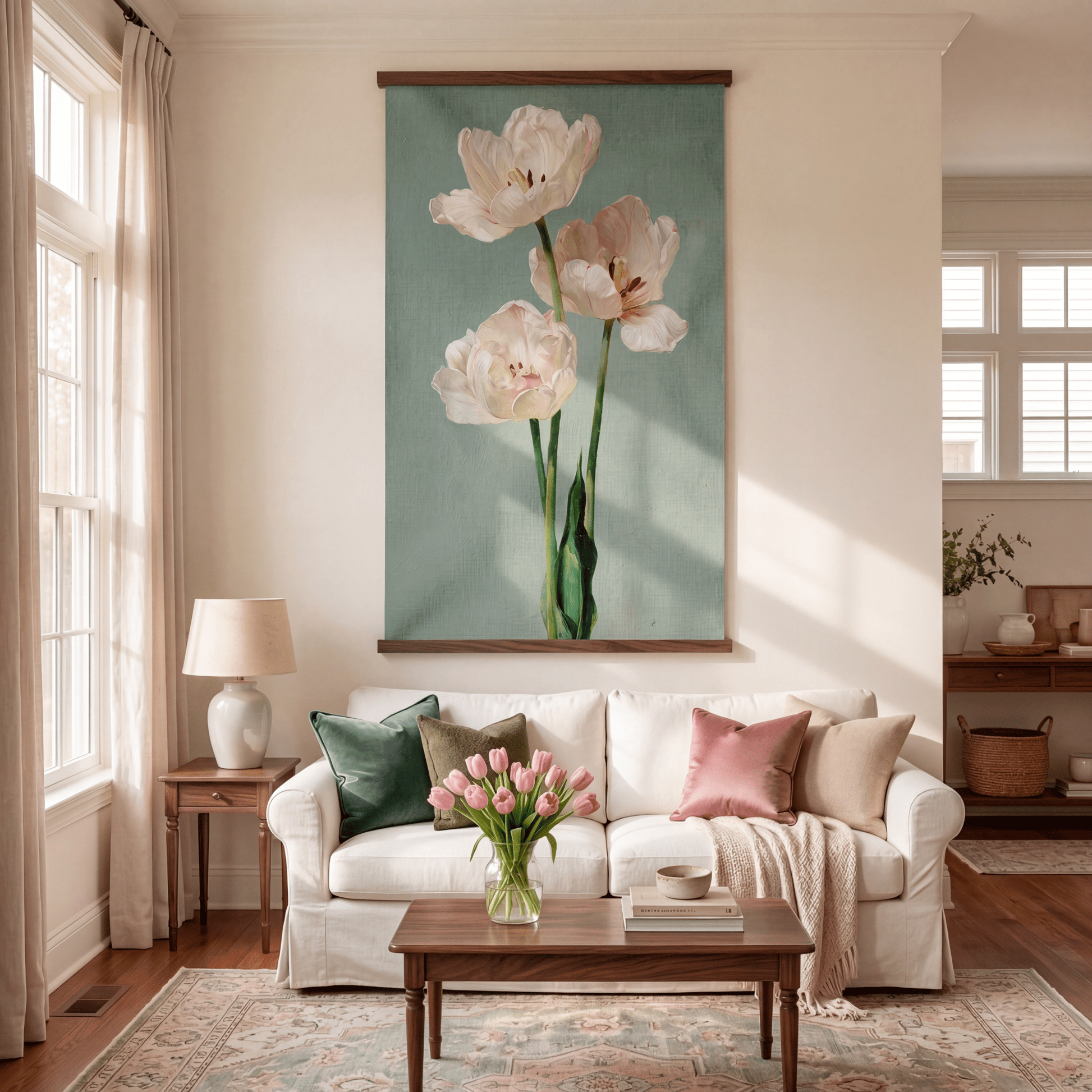Blushing Tulips - Tapestry - Lemon Park