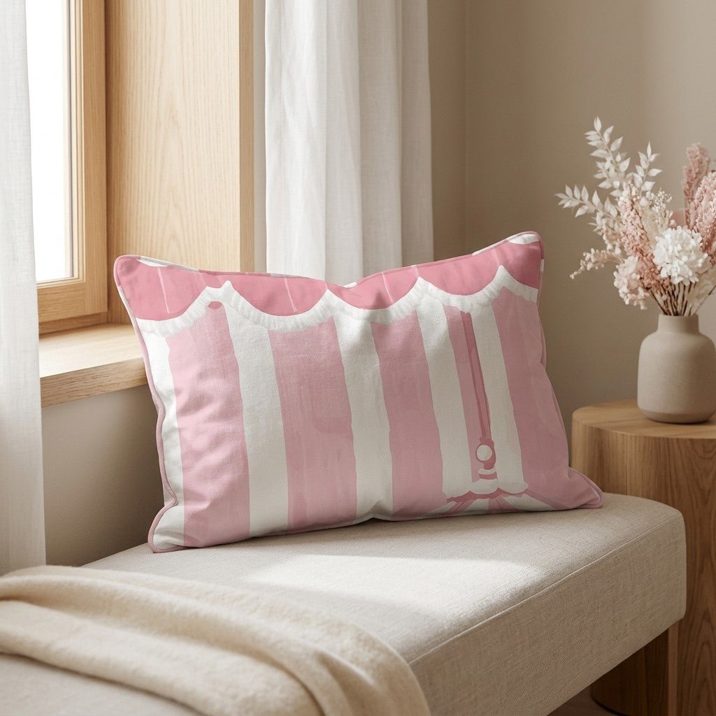 Boardwalk Bliss Throw Pillow - Lemon Park