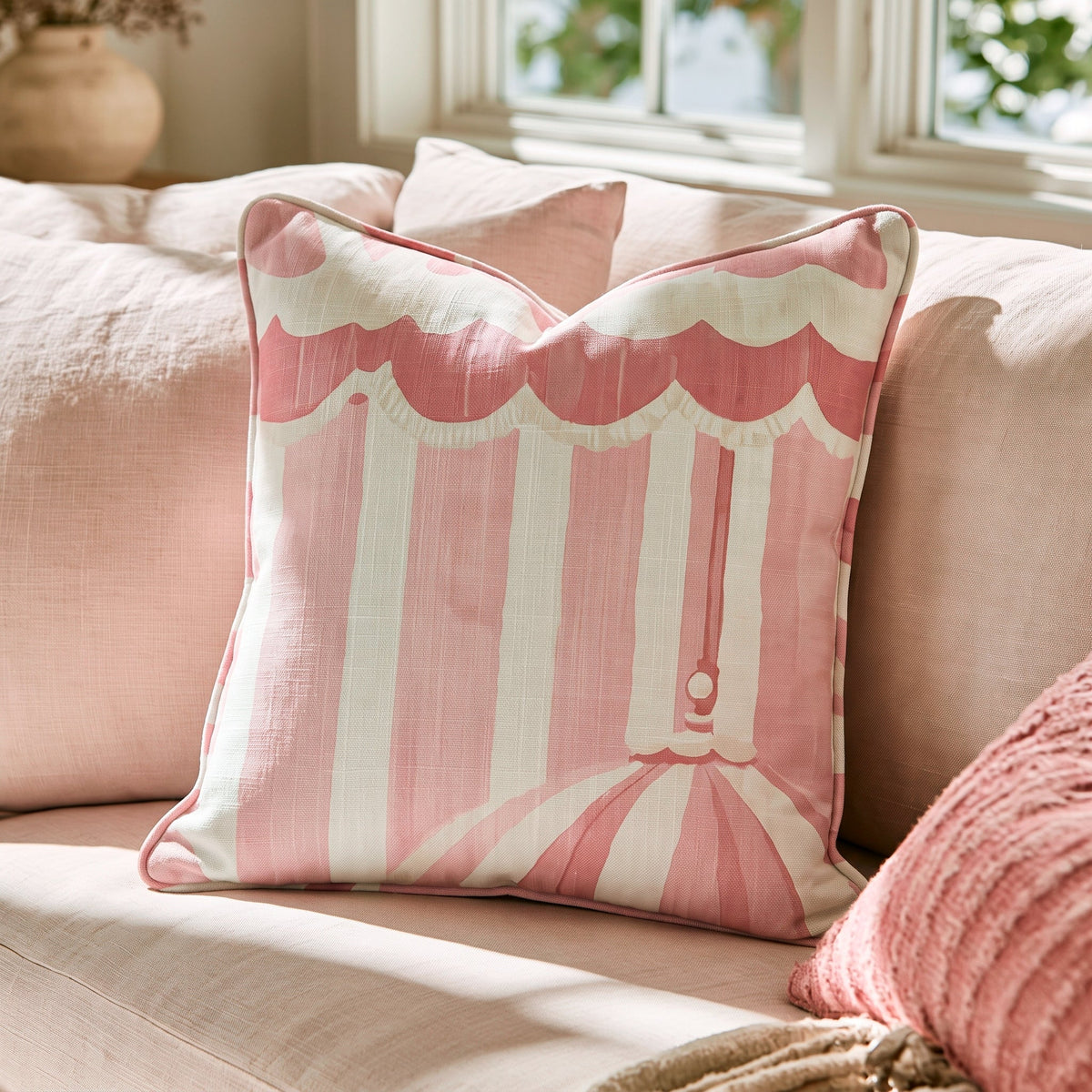 Boardwalk Bliss Throw Pillow - Lemon Park