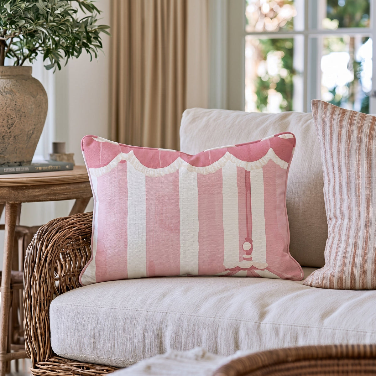 Boardwalk Bliss Throw Pillow - Lemon Park