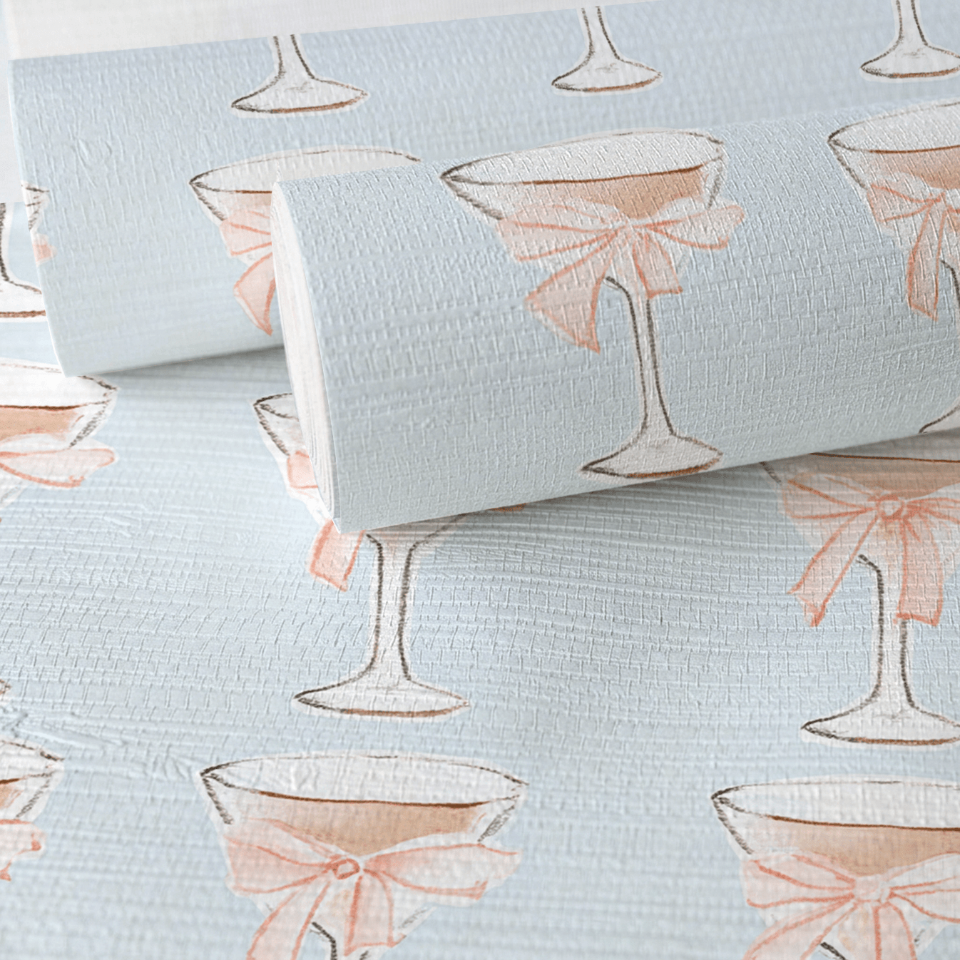 Bow-Tini Faux Grasscloth Wallpaper - Lemon Park