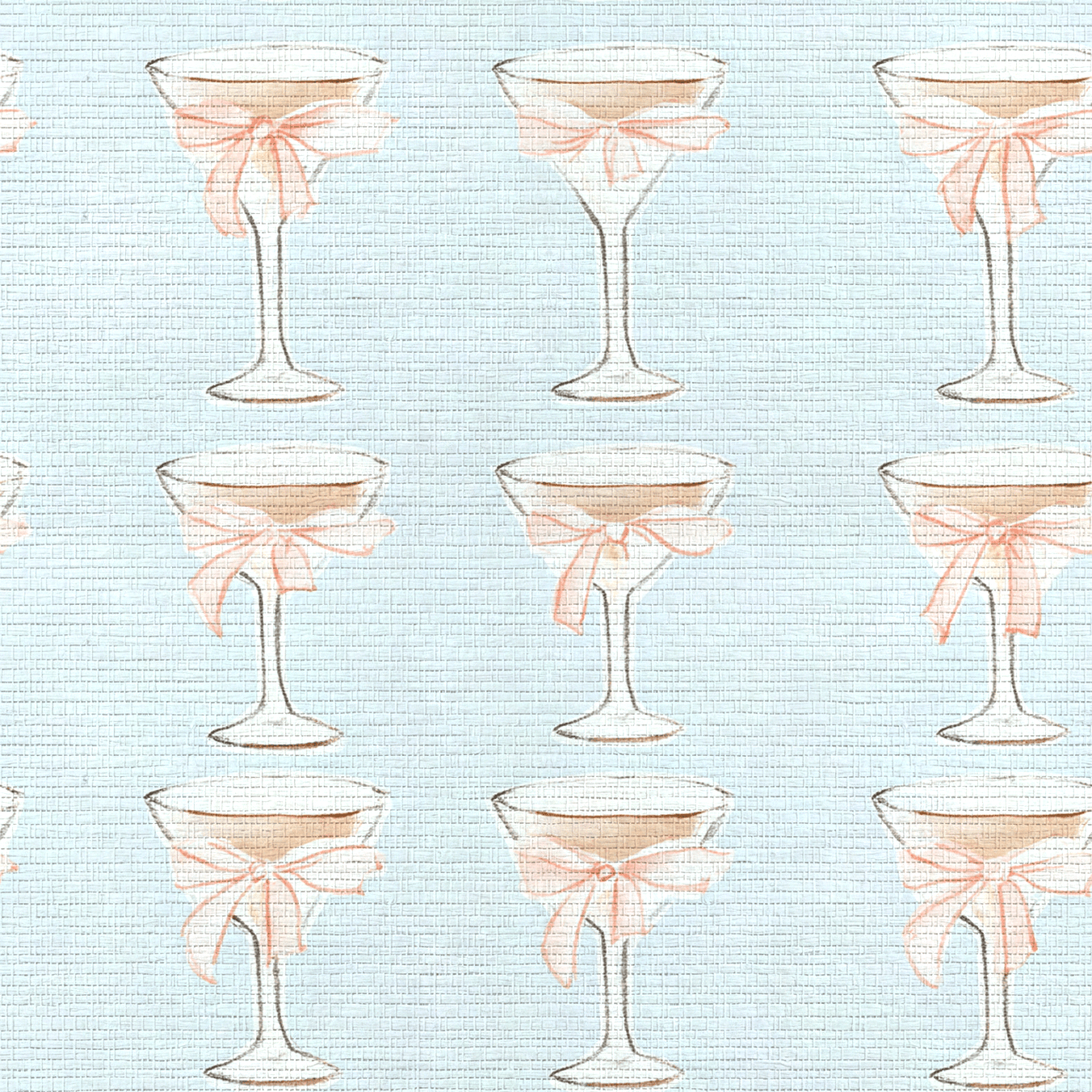 Bow-Tini Faux Grasscloth Wallpaper - Lemon Park