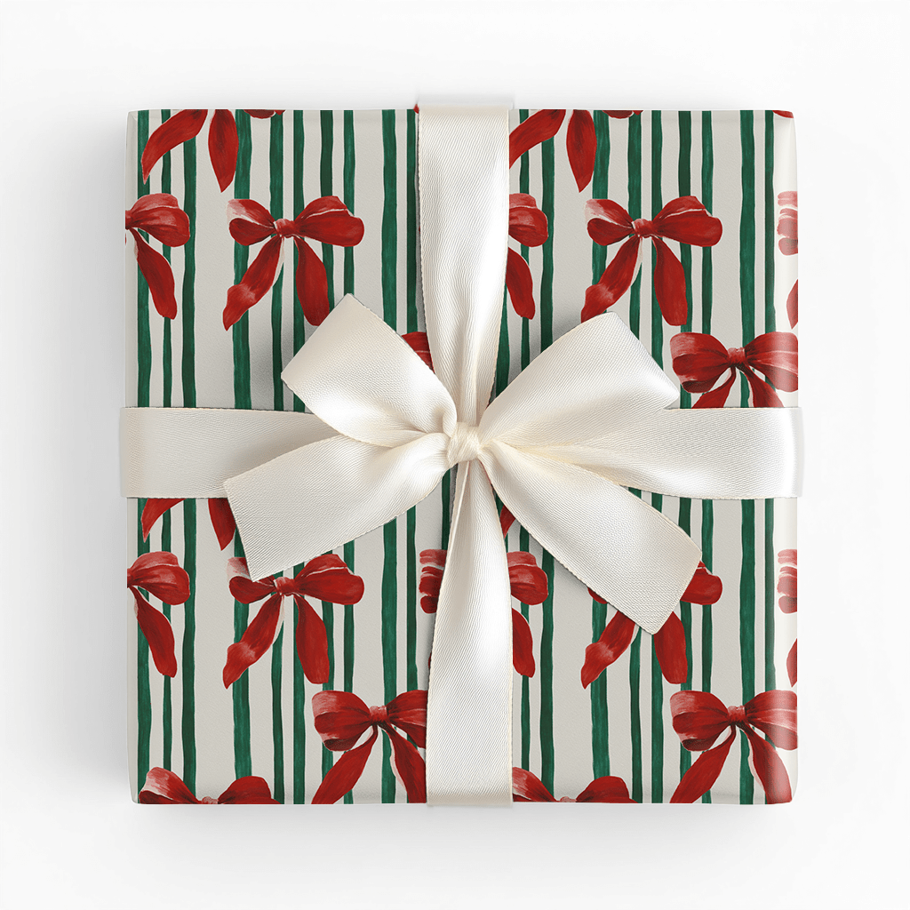 Bowtiful Stripes - Wrapping Paper - Lemon Park