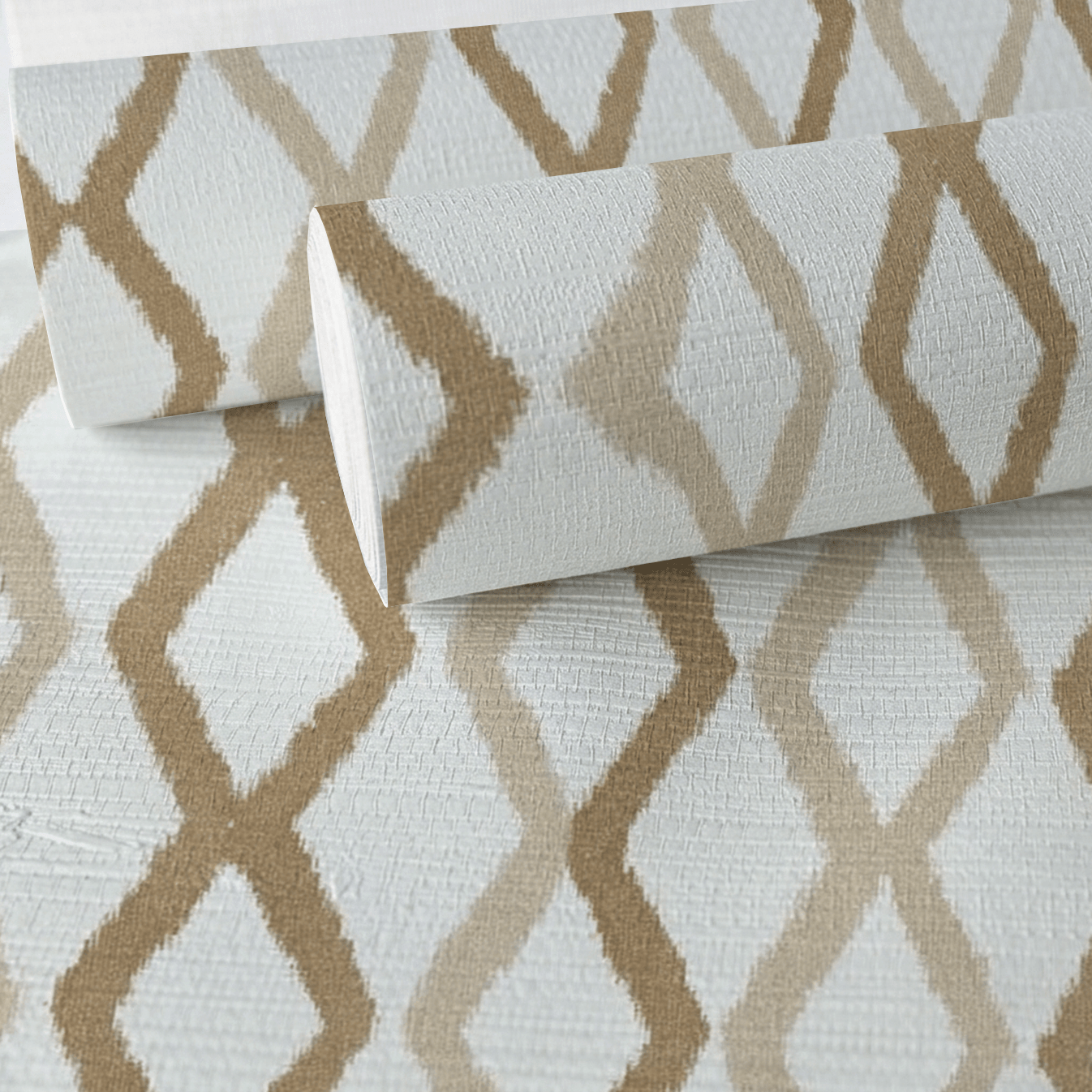 Braemar Trellis Faux Grasscloth Wallpaper - Lemon Park