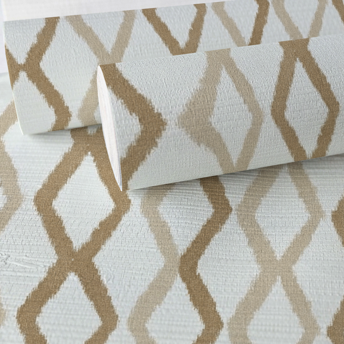Braemar Trellis Faux Grasscloth Wallpaper