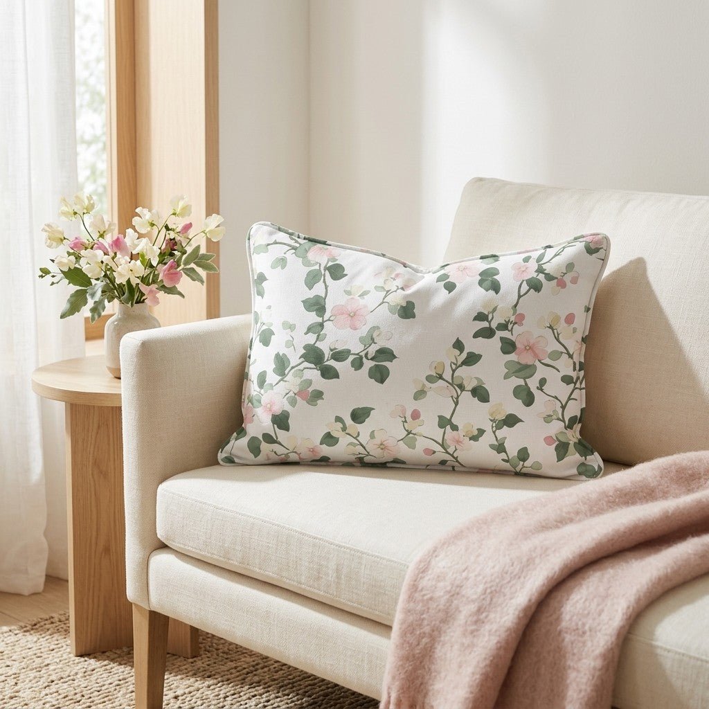 Brand New Blooms Throw Pillow - Lemon Park