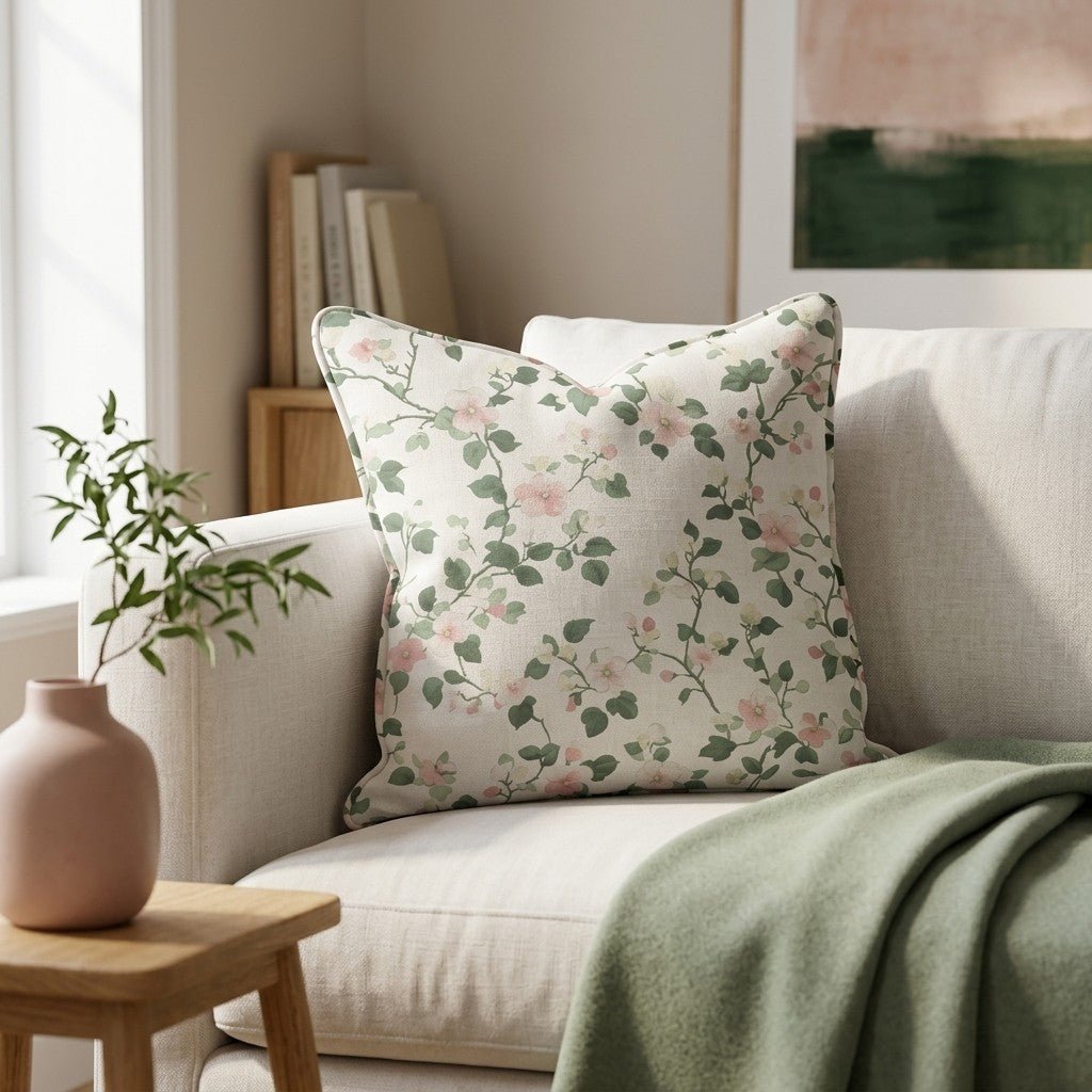 Brand New Blooms Throw Pillow - Lemon Park