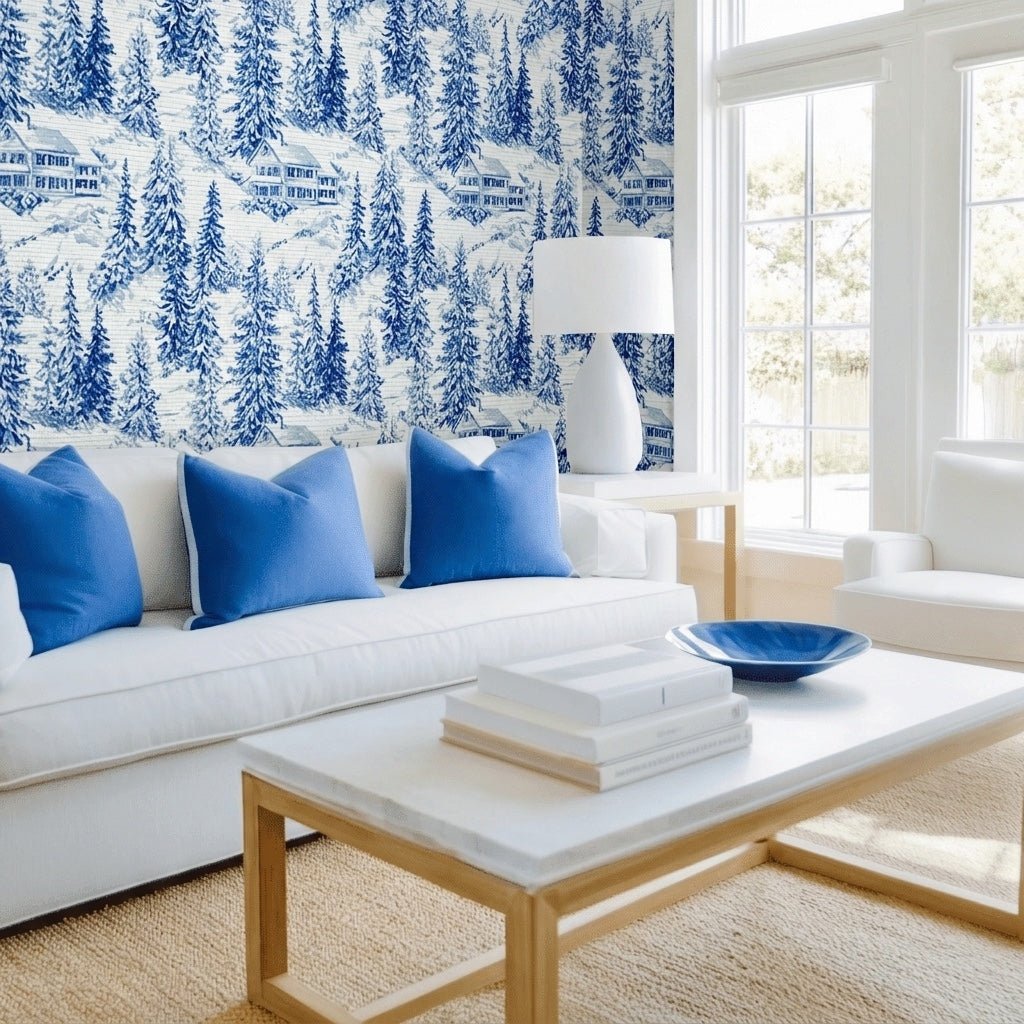 Breckenridge Faux Grasscloth Wallpaper - Lemon Park