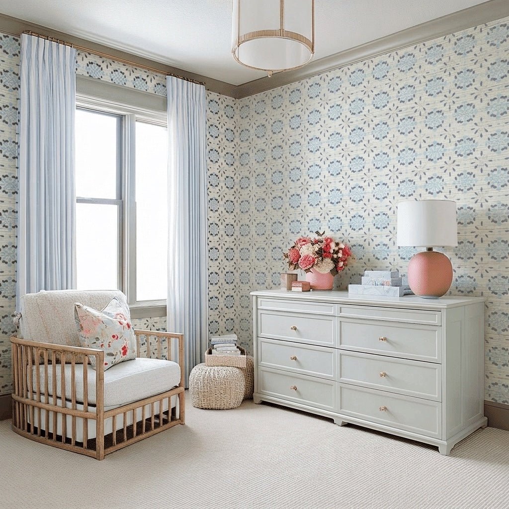 Brent Faux Grasscloth Wallpaper - Lemon Park