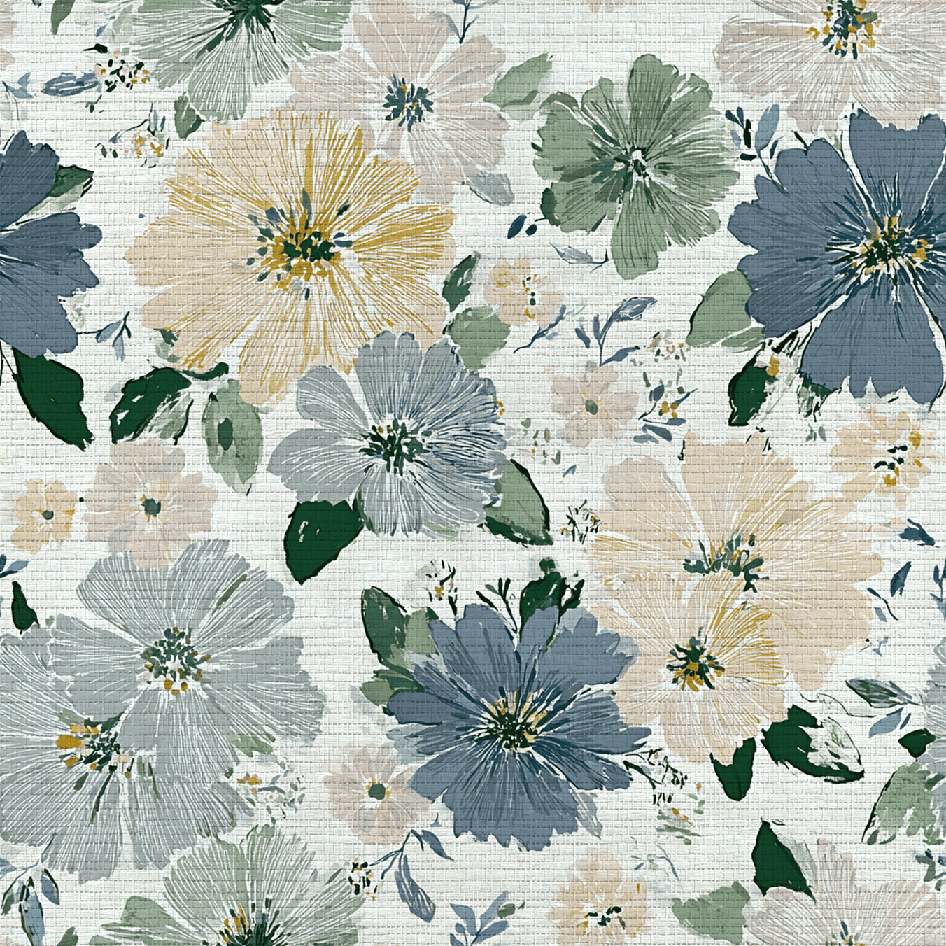 Briar Blossom Faux Grasscloth Wallpaper - Lemon Park