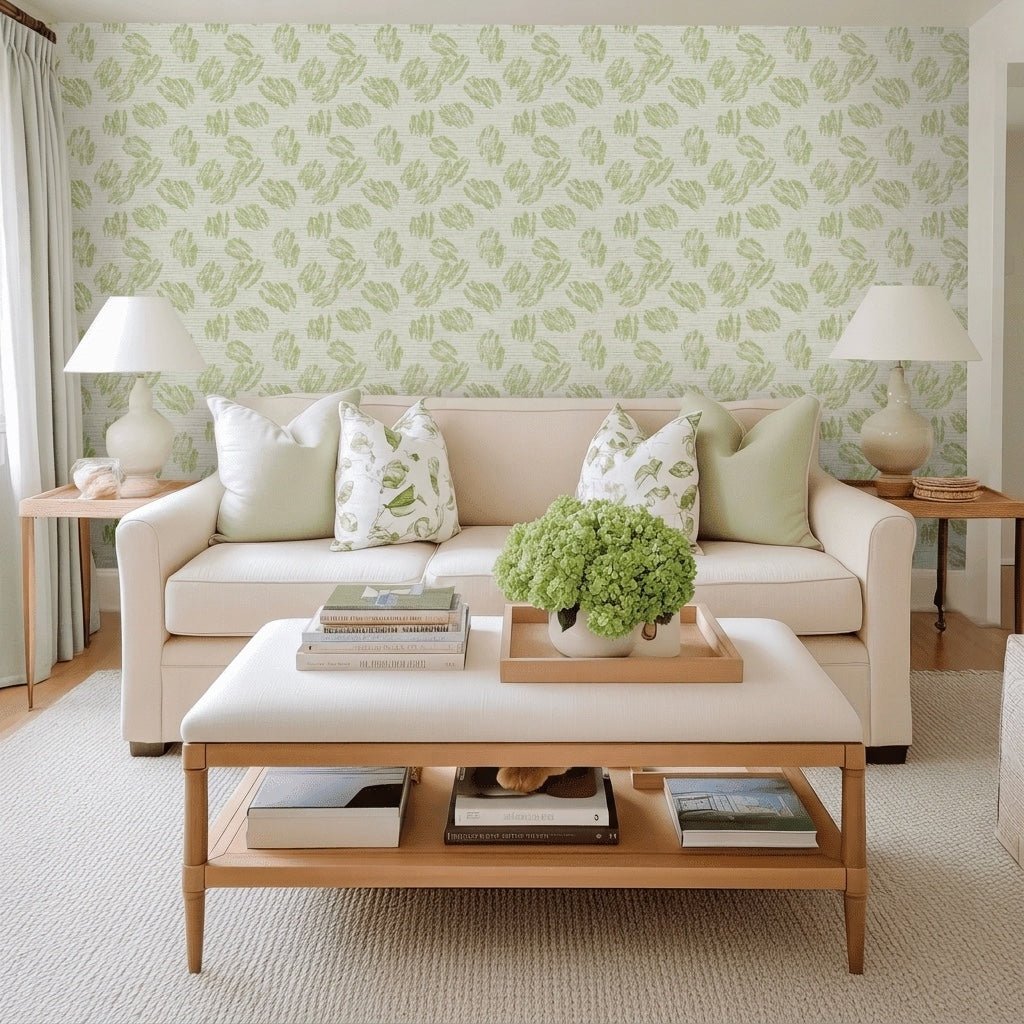 Brielle Faux Grasscloth Wallpaper - Lemon Park