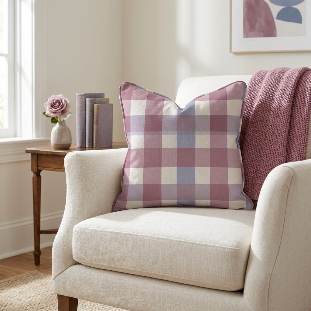 Brighton Plaid Throw Pillow - Lemon Park